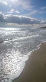 View of sea against cloudy sky