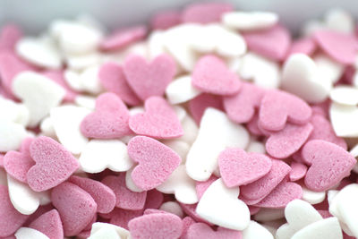 Close-up of heart shape candy