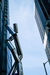 Low angle view of modern building against sky