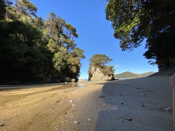 Remote beach at able tasman national park 