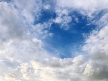 Low angle view of clouds in sky