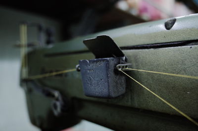 Close-up of old machine part