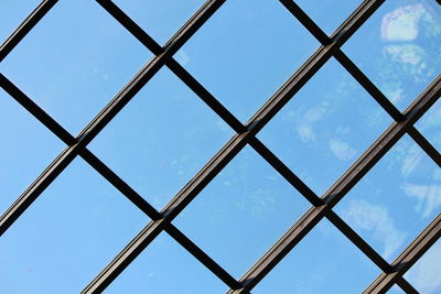 Low angle view of skylight against sky