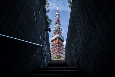 Low angle view of staircase of building