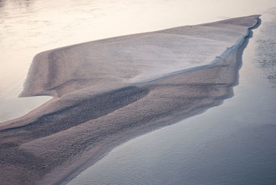 High angle view of island amidst vistula river