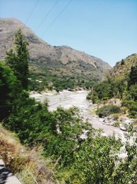 Scenic view of landscape against clear sky