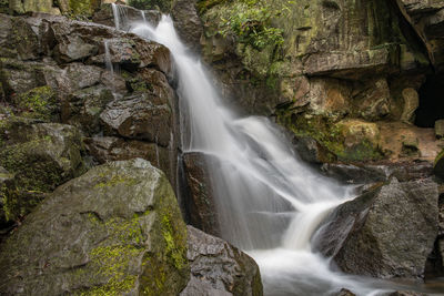 Scenic view of waterfall