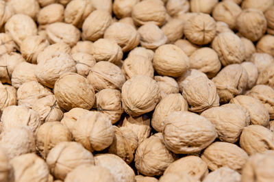 Full frame shot of walnuts