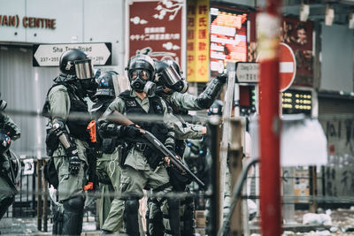 Bicycles on street in city