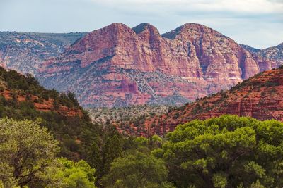 Scenic view of rocky mountains
