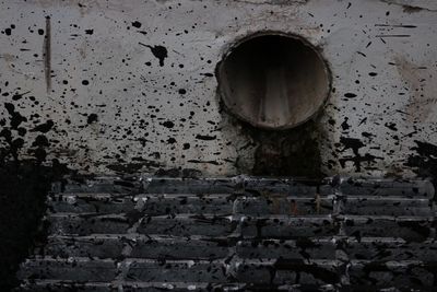 Close-up of abandoned window