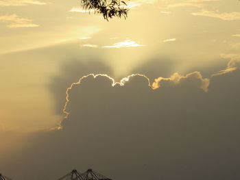 Low angle view of sky at sunset