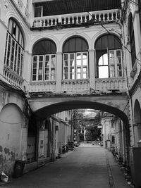 Narrow alley with buildings in background