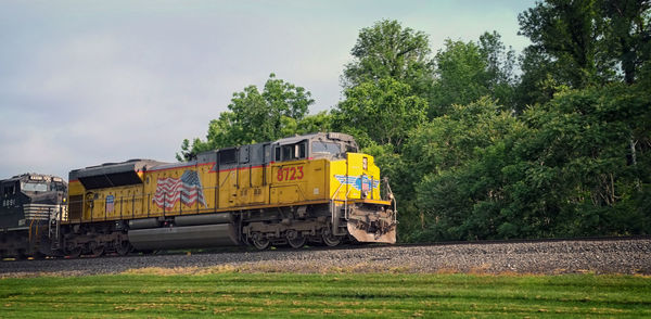 Train on railroad track