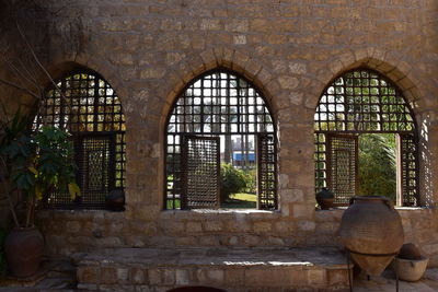 Windows of historic building