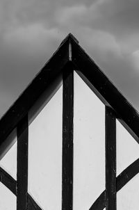 Low angle view of metal structure against sky