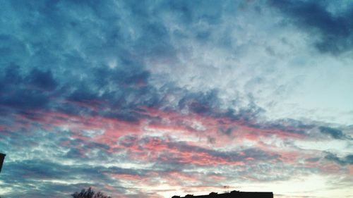 Low angle view of cloudy sky