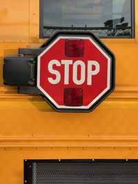 Close-up of road sign