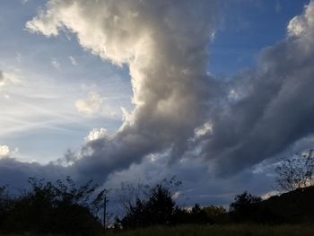 Low angle view of storm clouds in sky