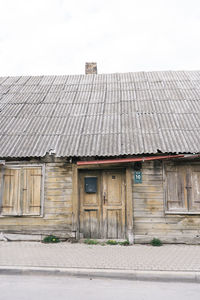 Exterior of old building against sky