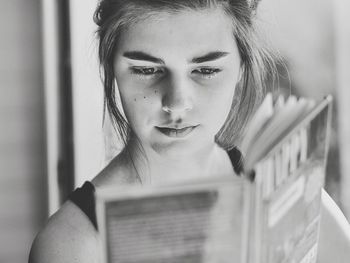 Close-up portrait of woman