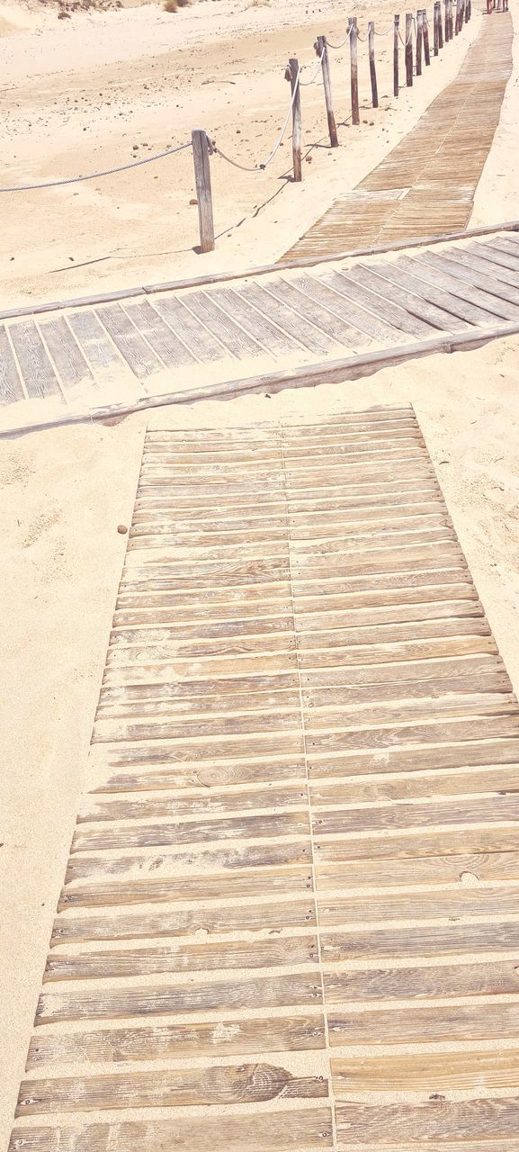 HIGH ANGLE VIEW OF FOOTPATH AMIDST COBBLESTONE