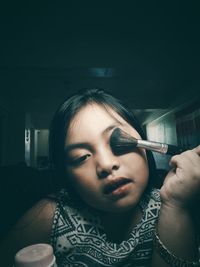 Portrait of a beautiful woman at home