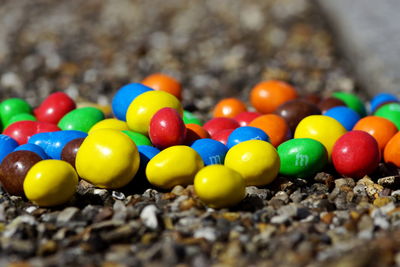 Close-up of multi colored candies