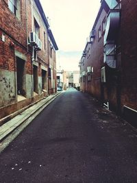 Surface level of empty road in city