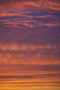 Low sky during sunset