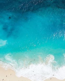 High angle view of beach