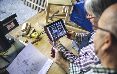 People working on table