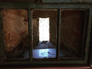 Closed door of old building