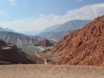 Scenic view of mountains against sky northen argentina 