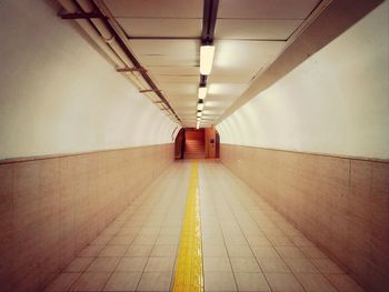 Empty corridor of building