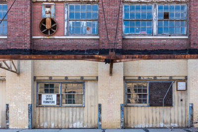 Exterior of abandoned house