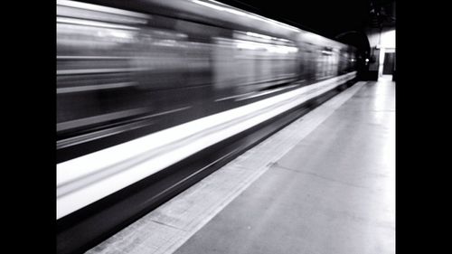 Railroad station platform