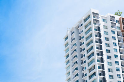 Low angle view of modern building against sky