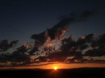 Sunset over landscape