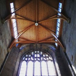 Low angle view of building interior