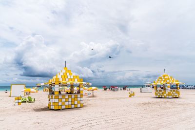 Panoramic view of beach against sky