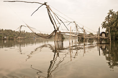 Reflection of built structure in water