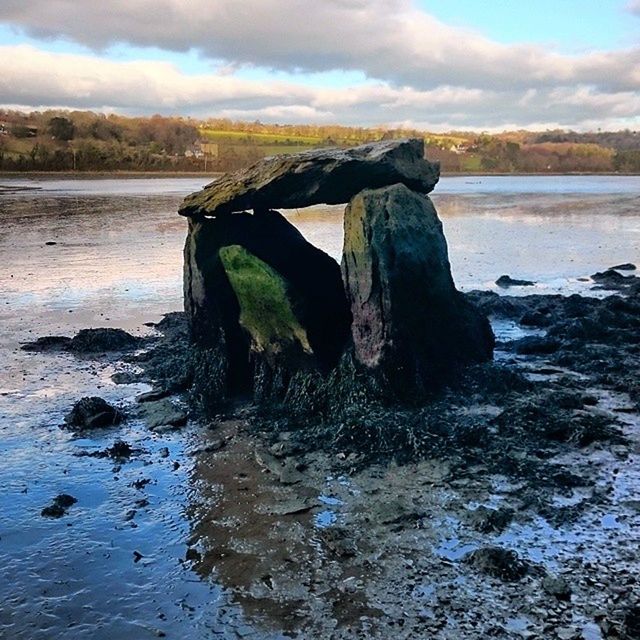 water, sky, cloud - sky, tranquility, tranquil scene, river, scenics, sea, nature, rock - object, lake, beauty in nature, cloud, cloudy, built structure, outdoors, idyllic, reflection, no people, pier