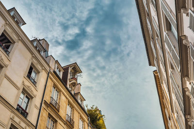 Low angle view of building against sky