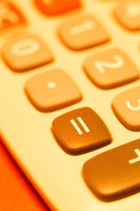 Full frame shot of computer keyboard on table