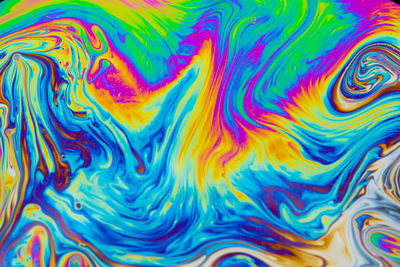 Full frame shot of multi colored water