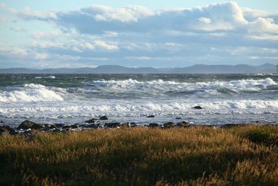 Scenic view of sea against sky