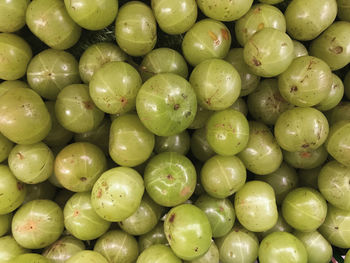 Full frame shot of green fruits