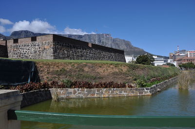 View of historical building against blue sky