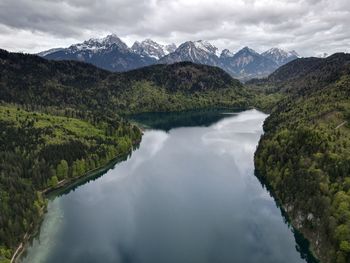 The alpsee in germany on the border with austria.